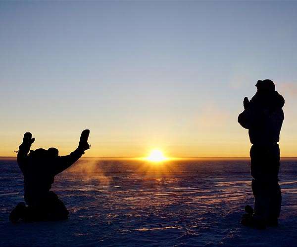 Rise and shine at Concordia Research Station in Antarctica