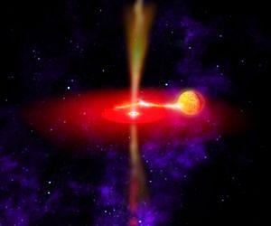 WISE Mission Captures Black Hole's Wildly Flaring Jet