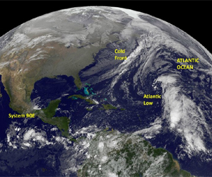 GOES Satellite Eyeing Late Season Lows for Tropical Development
