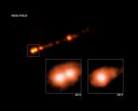 Famous black hole has jet pushing cosmic speed limit