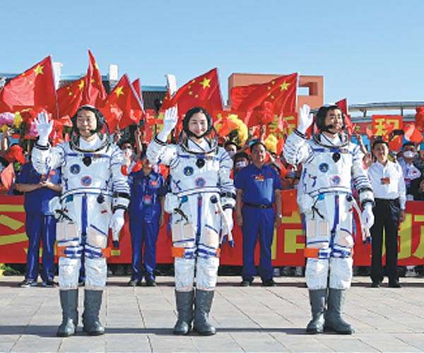 China sends three astronauts to Tiangong Space Station