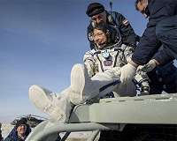 Record-Setting NASA Astronaut, Crewmates Return from Space Station