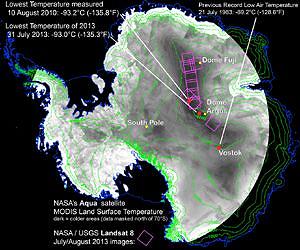 NASA-USGS Landsat 8 Satellite Pinpoints Coldest Spots on Earth
