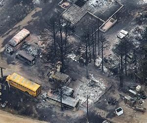Residents allowed home as US blaze contained