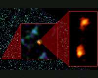ALMA captures duo of titanic galaxies in extreme starbursting merger