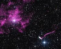 NASA's Chandra Sees Runaway Pulsar Firing an Extraordinary Jet