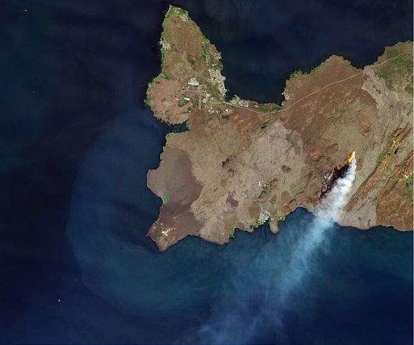 Litli-Hrutur eruption seen from space