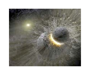Earth's gold may have been born in cataclysmic cosmic collisions