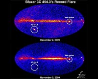 Fermi Sees Brightest-Ever Blazar Flare