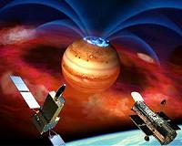 Explosions of Jupiter's aurora linked to extraordinary planet-moon interaction