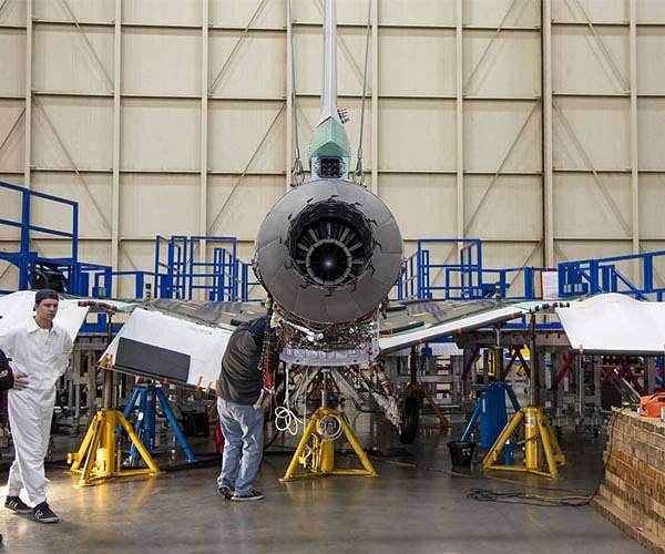 Jet engine installed on NASA's X-59