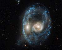 Hubble captures galaxies' ghostly gaze