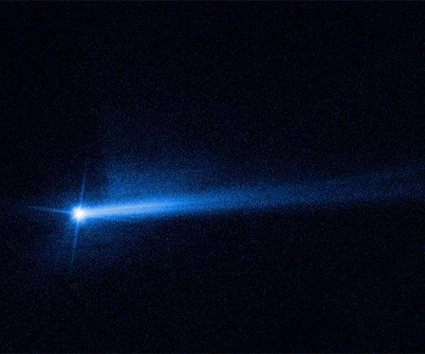 Twin tail revealed in new Hubble image of Didymos-Dimorphos system following DART impact