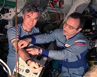 Astronaut health check with single drop of blood