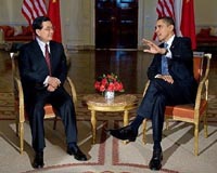 Obama, Hu vow to battle protectionism