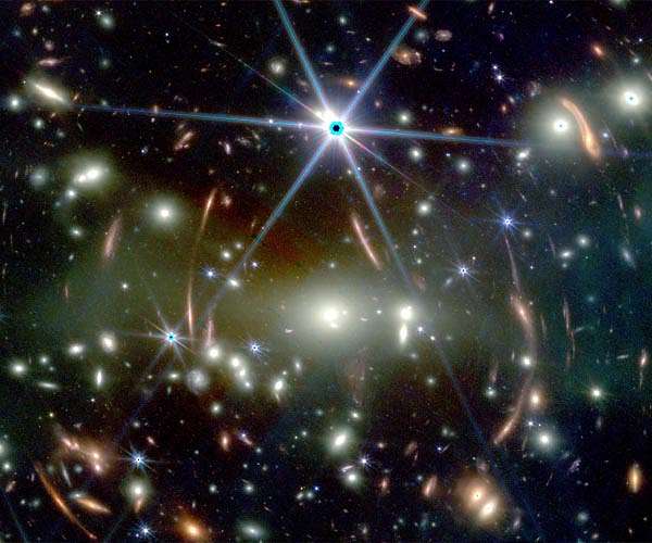 JWST reveals highly distant galaxies behind a known gravitational magnifier
