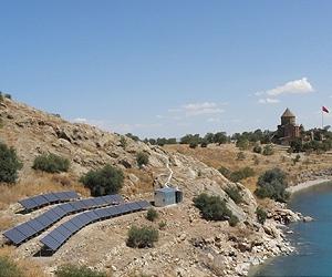Illuminating The Cathedral Of The Holy Cross In Turkey