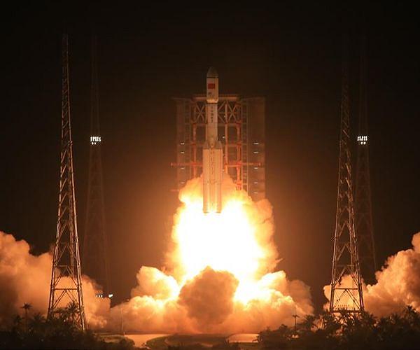 Debris from carrier rocket drop safely