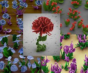 Beautiful flowers self-assemble in a beaker