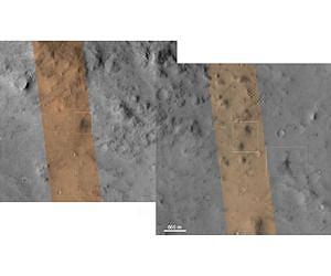 Orbiter Spies Where Rover's Cruise Stage Hit Mars