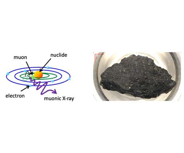 Beams of muons used to analyze the elemental composition of Asteroid Ryugu samples