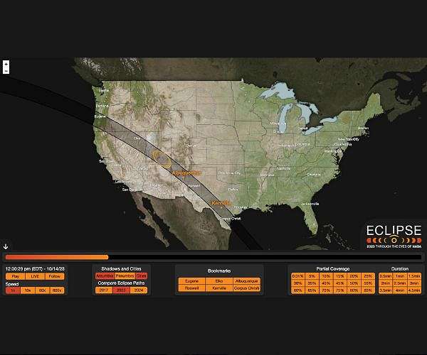 Your Interactive Guide to the 2023 Annular Solar Eclipse