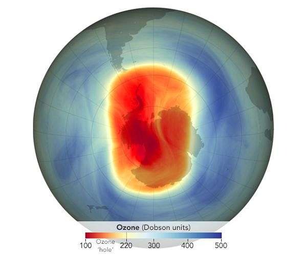 2023 Ozone Hole Ranks 16th Largest, NASA and NOAA Researchers Find