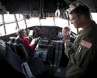 Secretary of the Air Force's first visit emphasizes space and cyber