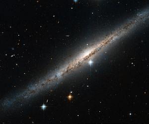 Hubble Catches a Side-on Spiral Streak