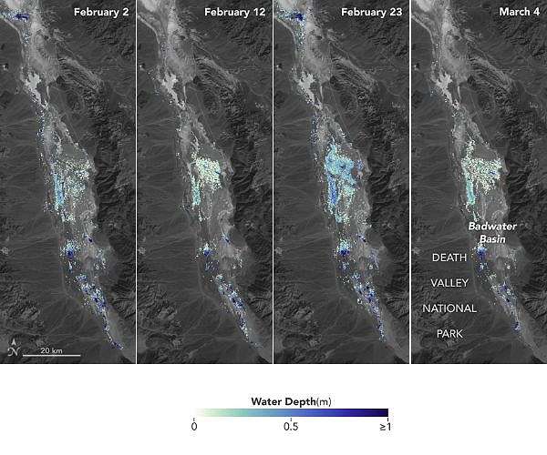 SWOT Satellite Analyzes Water Depth in Death Valley's Seasonal Lake