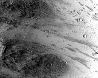 Tall Boulder Rolls Down Martian Hill, Lands Upright