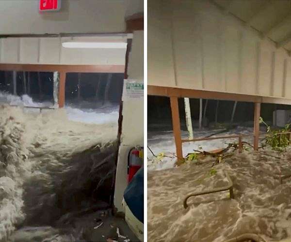 Giant waves flood key US military base on Marshall Islands
